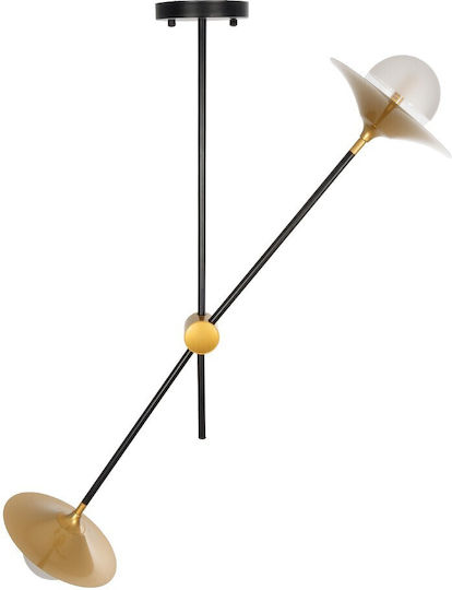 GloboStar Noah Κρεμαστό Φωτιστικό Γκρι με Ντουί E27 16x16x30εκ.