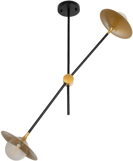 GloboStar Noah Κρεμαστό Φωτιστικό Γκρι με Ντουί E27 16x16x30εκ.