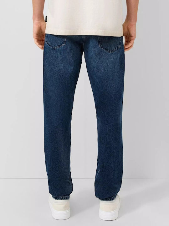 Ανδρικό Παντελόνι Τζιν με Regular Straight Εφαρμογή Dark Navy