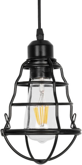 GloboStar Aldo Pendant Light Black with Socket E27 15x15x24cm