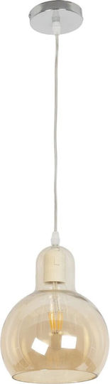 GloboStar Lucrezia Pendant Light Honey with Socket E27 18x18x24cm