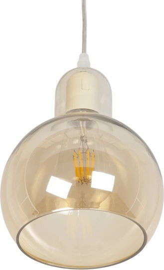 GloboStar Lucrezia Pendant Light Honey with Socket E27 18x18x24cm