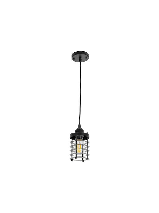 GloboStar Darsey Pendant Light Black with Socket E27 10x10x19cm