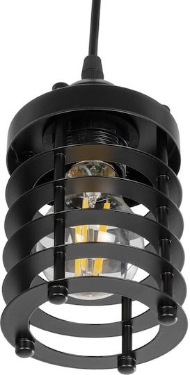 GloboStar Darsey Pendant Light Black with Socket E27 10x10x19cm