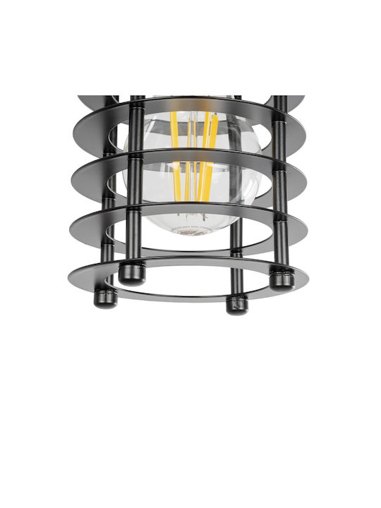 GloboStar Darsey Pendant Light Black with Socket E27 10x10x19cm