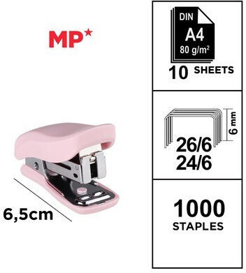 Madrid Papel Mini Pink Hand Stapler