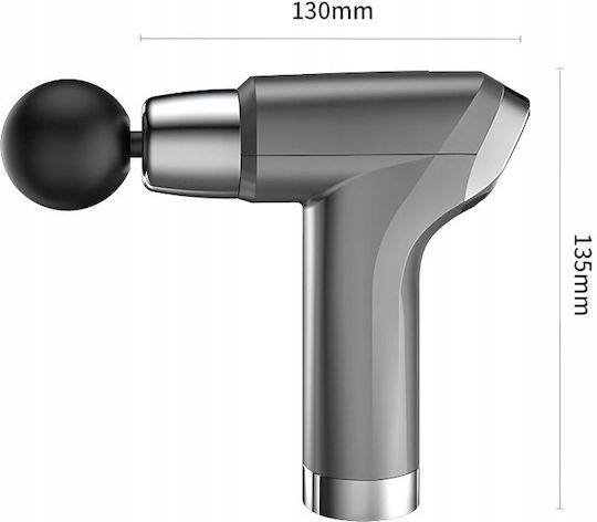 Verk Group Gun Massage for the Head, the Waist & the Body with Vibration Blue