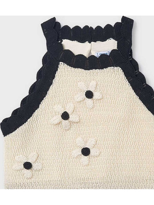 Kids' Crop Top Sleeveless Beige