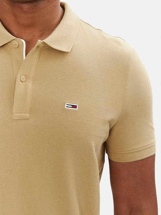 TJM Polo Short Sleeve Beige Men's Blouse