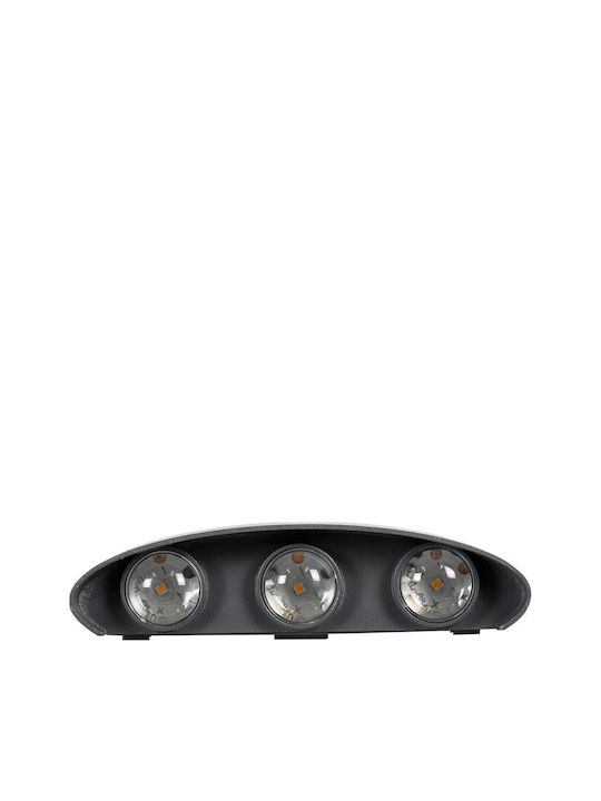 kelvo SIXOAD Επιτοίχιο Εξωτερικό Φωτιστικό LED IP65 18W με Θερμό Λευκό Φως 17x4x8εκ.