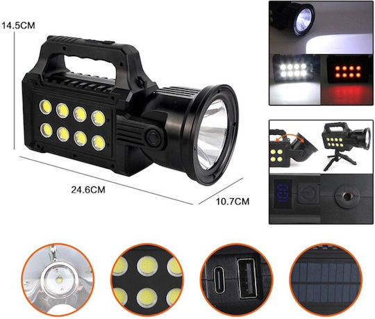 Презареждащ се Челник LED IPX5 Червен
