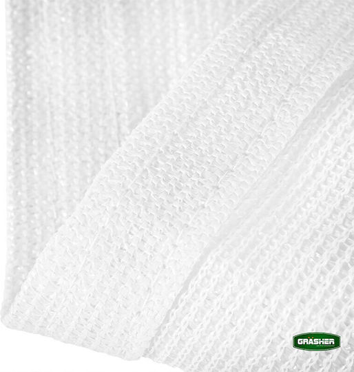 Grasher Rectangular Shade Sail White With Hoops 2x3m 180gr/m²