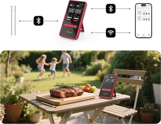 Metapen Kabellos Digital Thermometer Backofen mit Nadel und Bluetooth