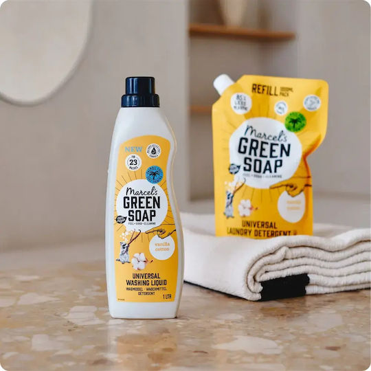 Marcel's Green Soap Υγρό Απορρυπαντικό με Πράσινο Σαπούνι για Λευκά & Χρωματιστά Ρούχα 1lt