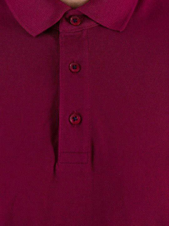Polo Kurzarmbluse Maroon