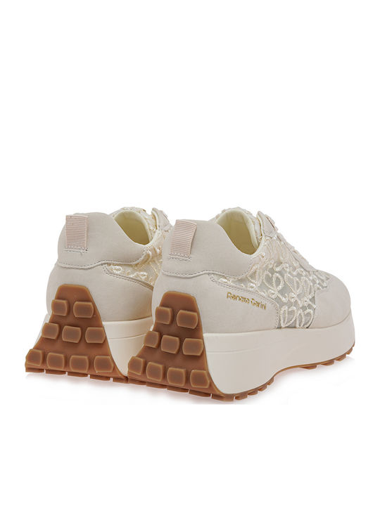 Sneakers Beige Suede Lace