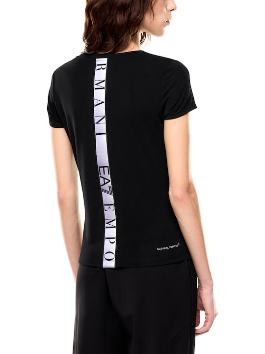 Emporio Armani Дамска Тениска Райе Черна Emporio Armani Дамска Тениска Райе Черна