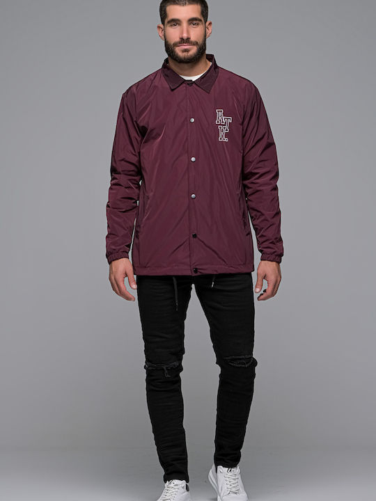 Athens Geacă Denim Bordeaux