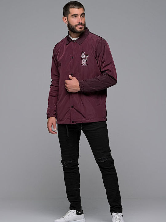 Athens Geacă Denim Bordeaux