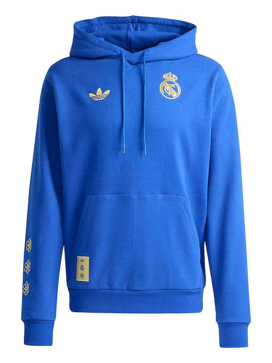 Real Madrid Sweatshirt with Hood Blue