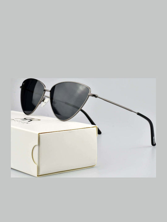 Red Raven Wannabe Ochelari De Soare Pentru Femei Cu Ramă Metalică Gunmetal Polarized
