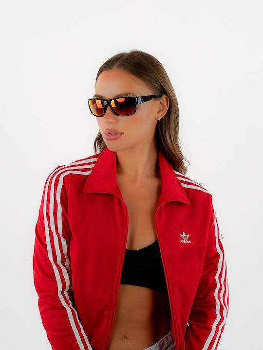 Red Raven Velocity Unisex Γυαλιά Ηλίου με Μαύρο Σκελετό και Κόκκινο Φακό 48953112592718