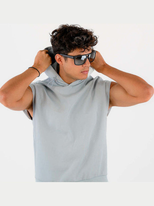 Red Raven Maverick Unisex Sunglasses with Black Frame and Silver Mirror Lens 48953112330574
