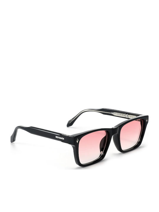 Red Raven Avenir Unisex Sunglasses with Black Frame and Red Lens