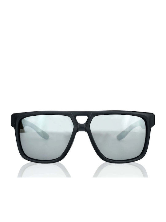Red Raven Maverick Unisex Sunglasses with Black Frame and Silver Mirror Lens 48953112330574