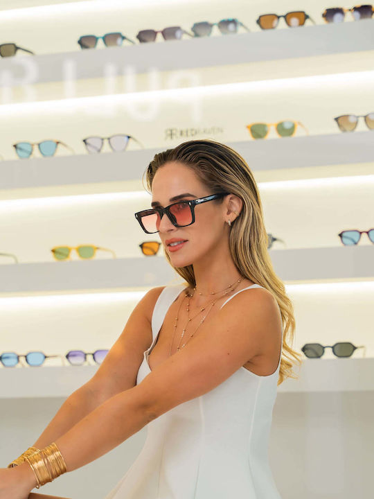 Red Raven Avenir Unisex Sunglasses with Black Frame and Red Lens