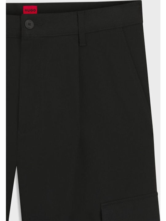 Cargo Trousers Elastic in Slim Fit Black