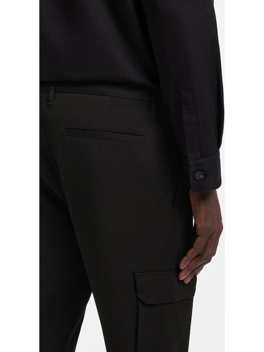 Cargo Trousers Elastic in Slim Fit Black
