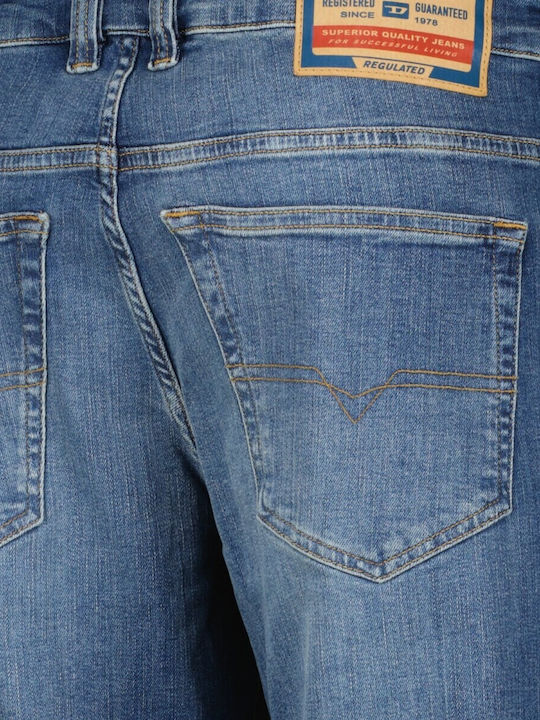 Diesel Men's Elastic Slim Fit Straight Jeans Pants Blue