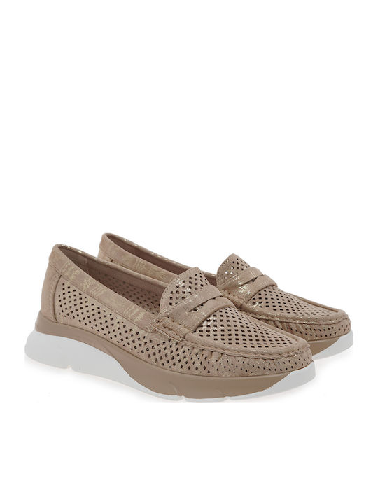 Seven Women's Loafers in Gold Color