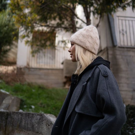 Σκουφάκι Beanie Γυναικείος Σκούφος Πλεκτός σε Ροζ χρώμα