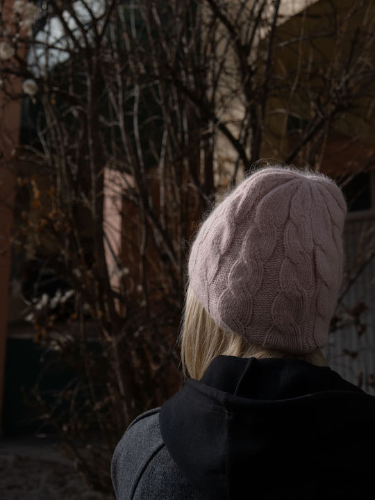 Cap Beanie Beanie Knitted in Pink color