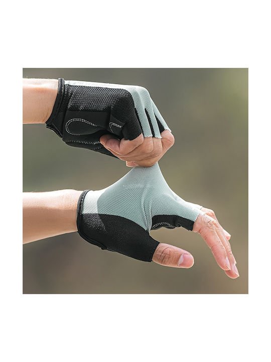 Wozinsky Halber Finger Fahrradhandschuhe Gray