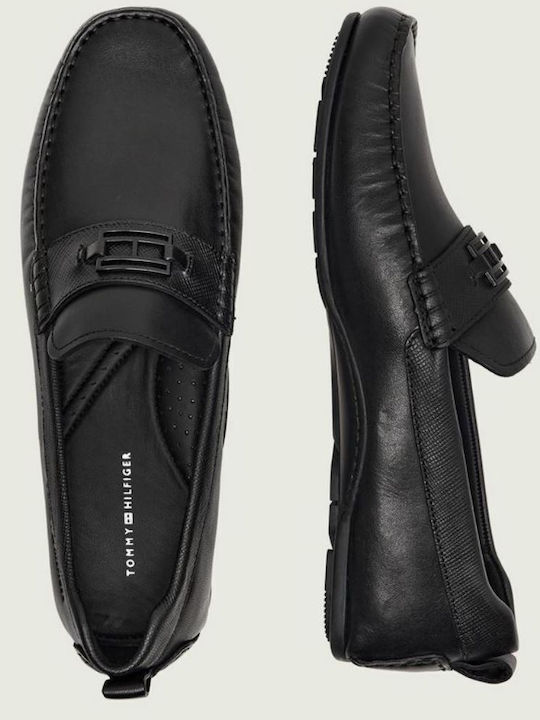 Leder Herren Mokassins in Schwarz Farbe