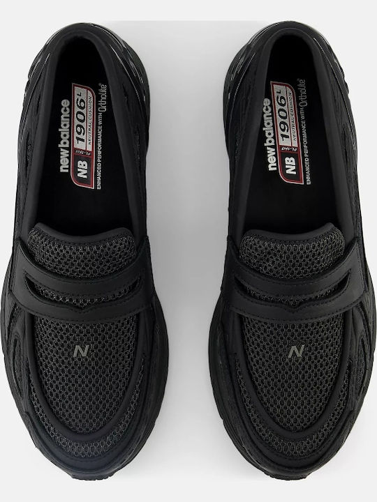 Men's Synthetic Leather Slip-Ons Black