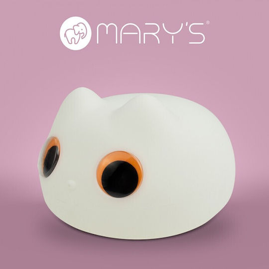 Mary's Mary's Nursery Night Light LED Kitten Battery White Warm