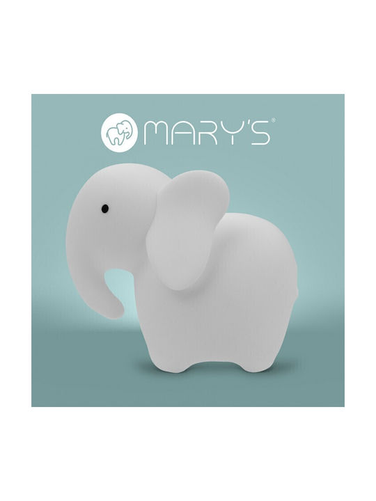 Mary's Φωτάκι Νυκτός LED Elephant Ρεύματος Γκρι Θερμό