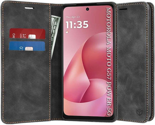 Wallet Piele artificială / Piele Negru (Motorola Moto G57 Power, Motorola Moto G67 Power)