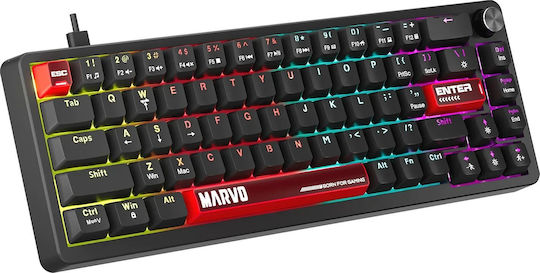 Marvo Arma 67 Gaming Μηχανικό Πληκτρολόγιο 65% με Custom διακόπτες και RGB φωτισμό (Αγγλικό US)