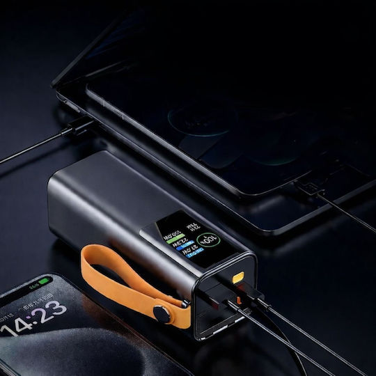 Green Lyca Power Bank 20000mAh 65W με Θύρα USB-A και Θύρα USB-C Ασημί