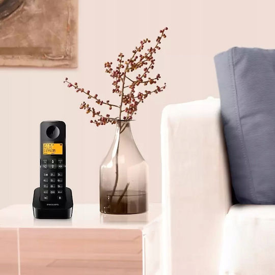 Philips D2602B Ασύρματο Τηλέφωνο Duo Μαύρο