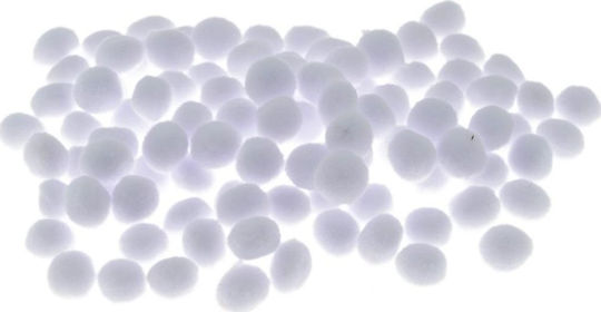 Brewis Пом Пом Pom17 1см Бели 100 Бройки
