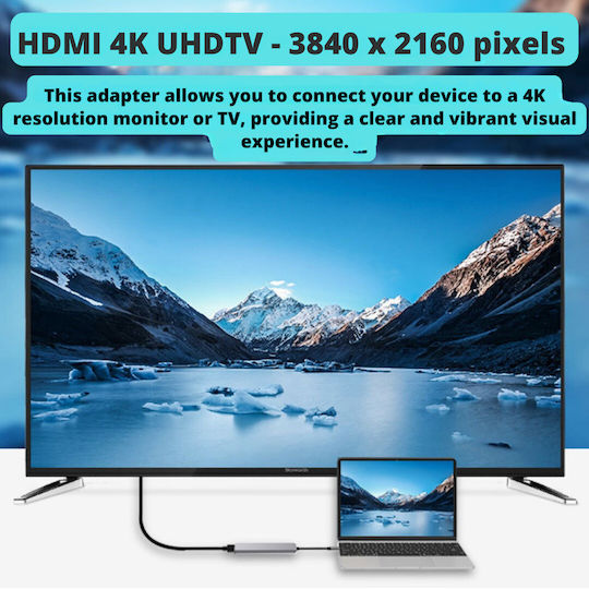 Luvlu Stație De Andocare USB-C Cu 4K Suport PowerDelivery Gri