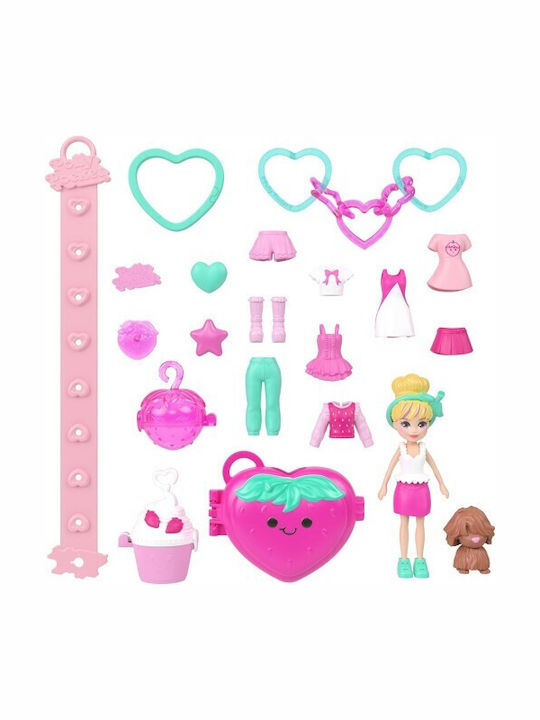 Mattel Polly Pocket Doll Accessories Keychain Large Pack 2 Designs Bracelet Style Kit St Jkr53