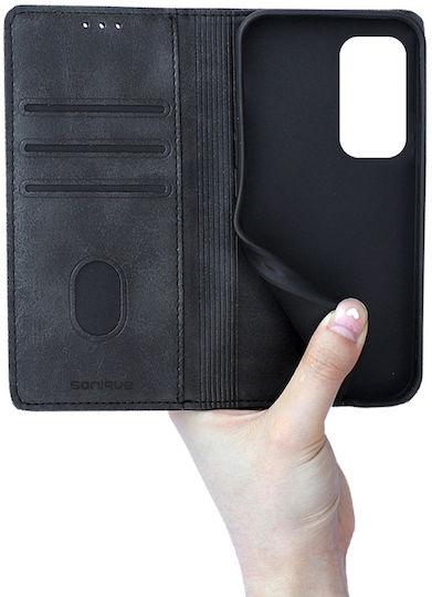 Калъф Портмоне Vintage Magnet Wallet Sonique Oppo Reno12 Pro 5g Черен