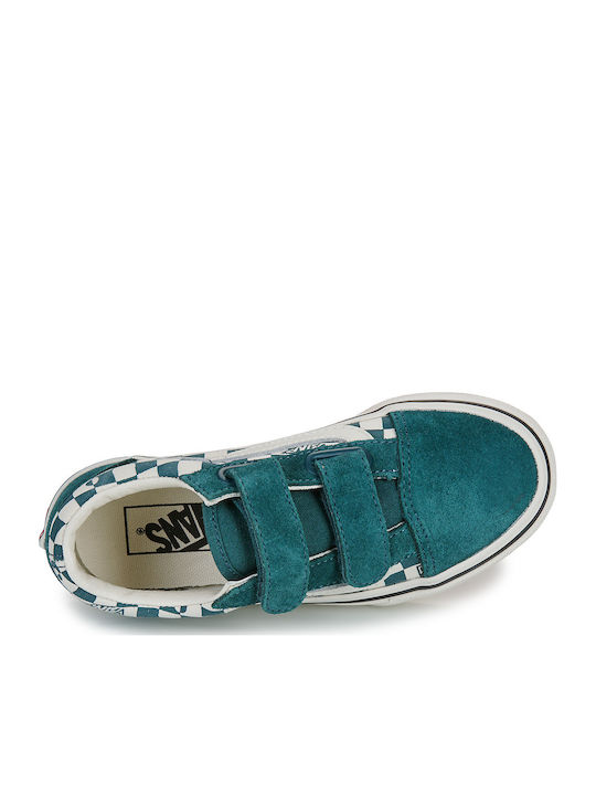 Old Skool V Παιδικά Sneakers με Σκρατς Πράσινα